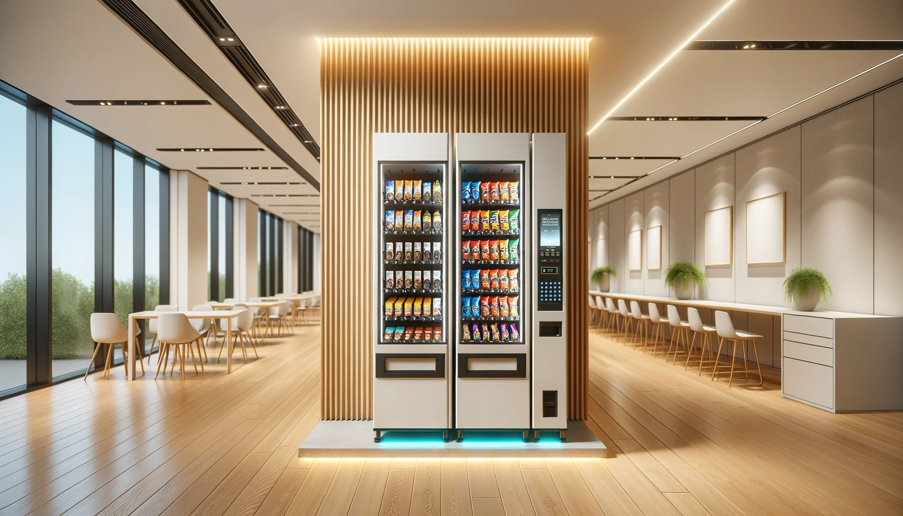 Vending machines in a Beloit wholesale distribution headquarters break room