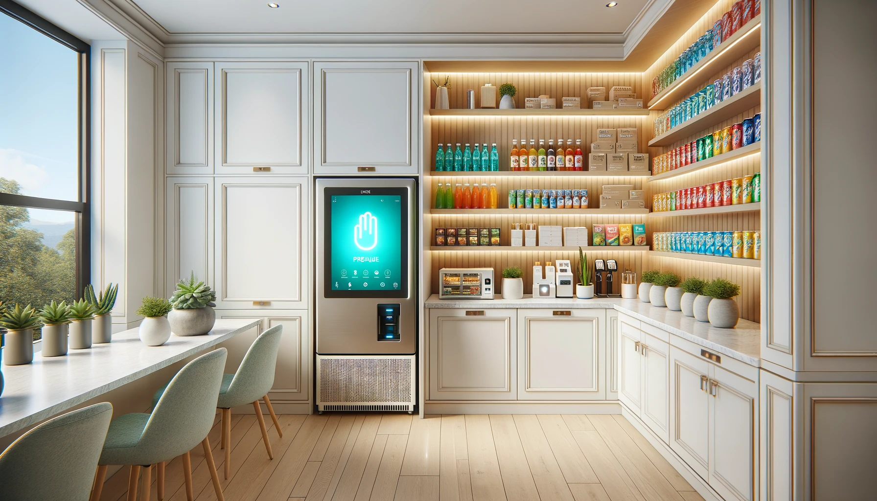 Self-serve micro-market in a Brookfield fintech corporate break room