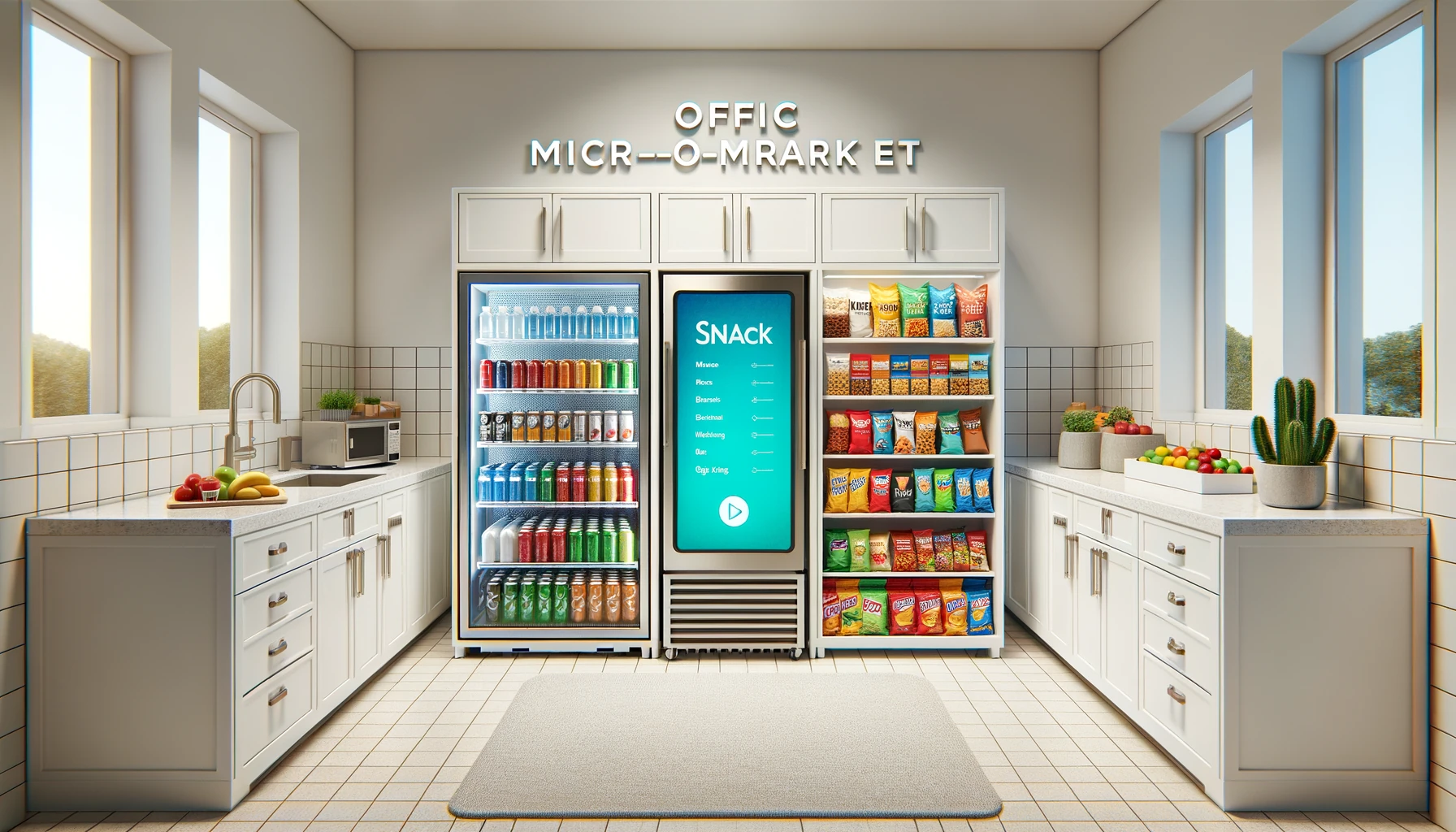 Self-serve micro-market in a Janesville food ingredients company office break room