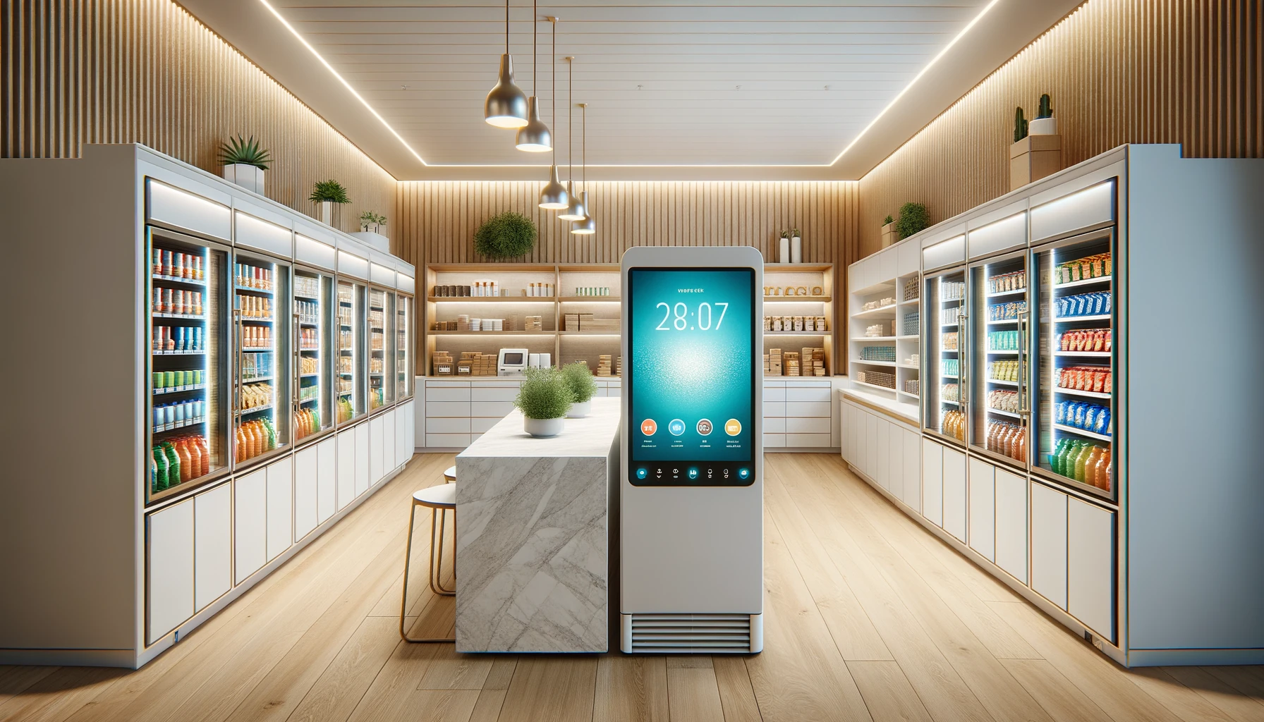 Self-serve micro-market in a Menomonee Falls Fortune 500 corporate campus break room