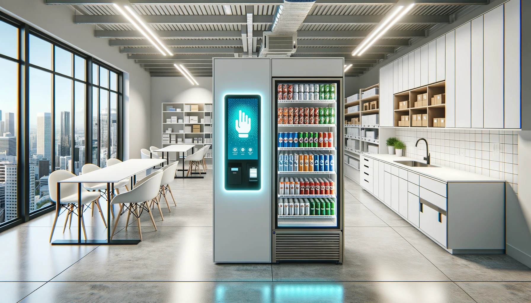 Self-serve micro-market in a New Berlin precision engineering office break room