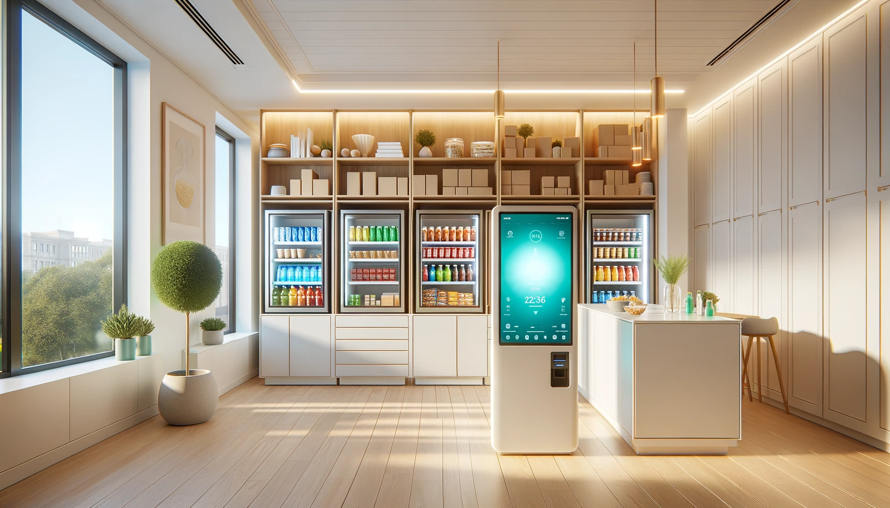 Self-serve micro-market in a Racine corporate campus break room