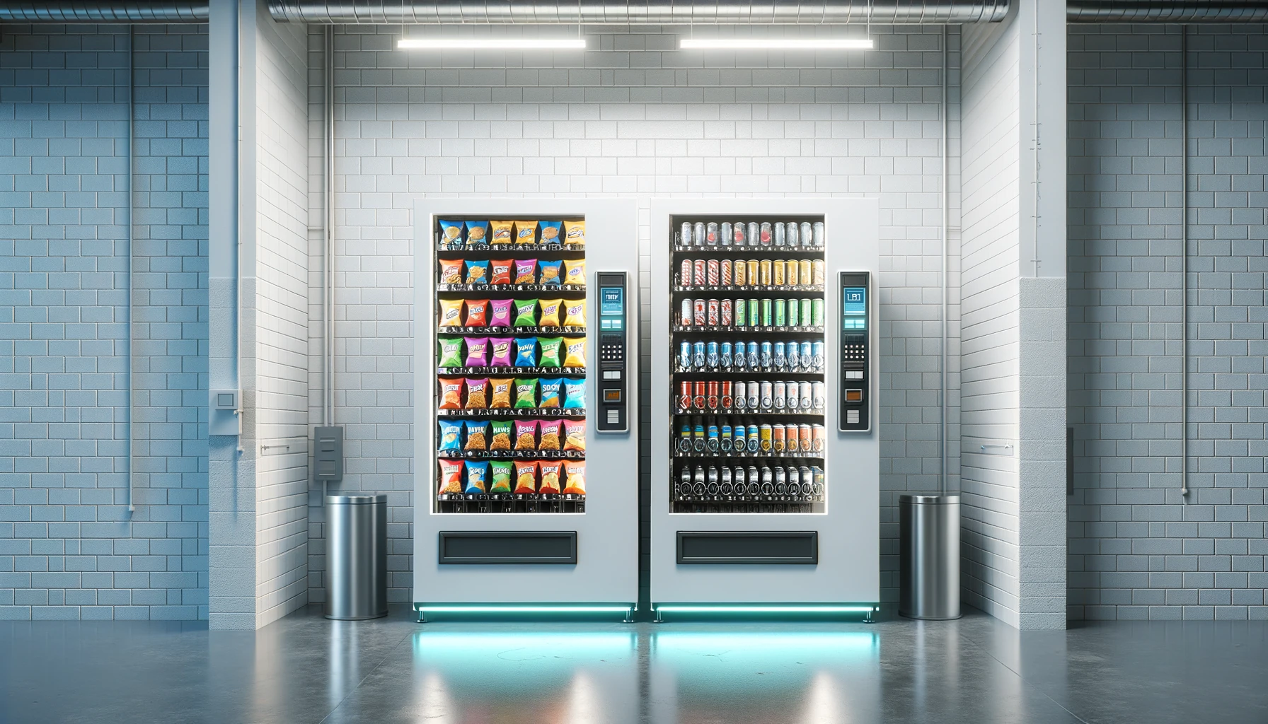 Vending machines in a South Milwaukee heavy-manufacturing facility break room